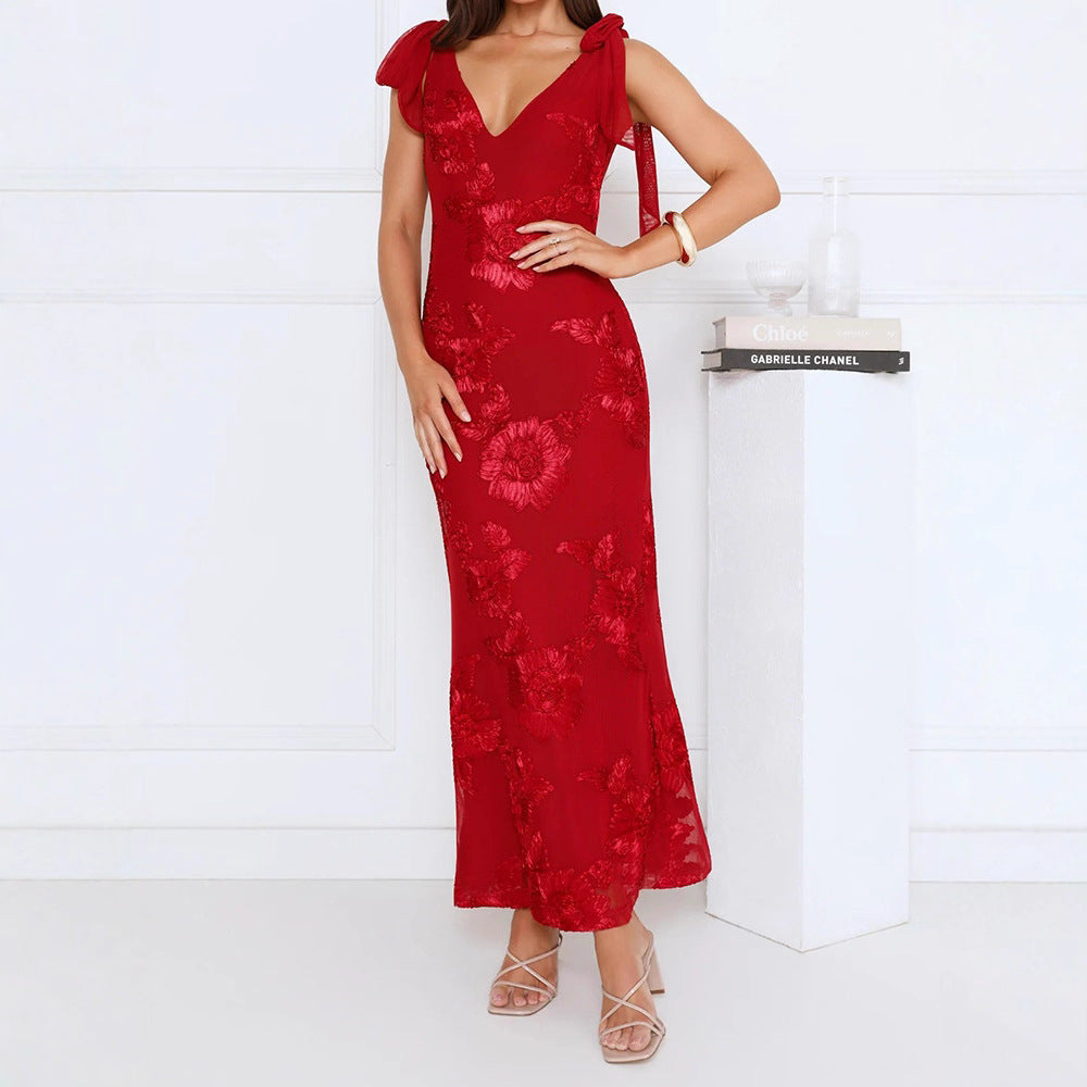 Damen Maxikleid mit floralem Spitzenmuster Echo Archiv