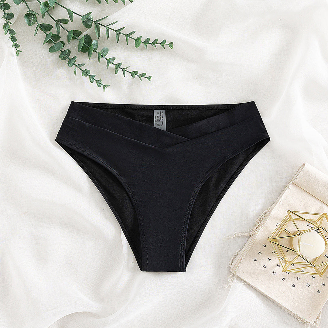 Damen Hoch taillierter Bikini-Slip mit modischem Wickelschnitt Echo Archiv