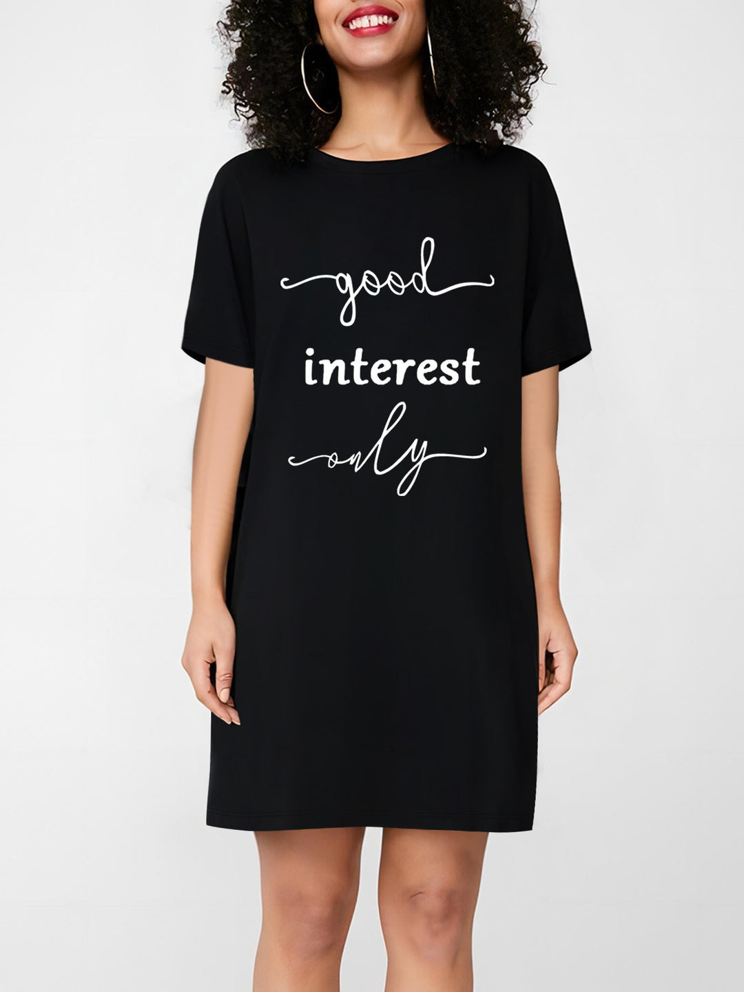 Damen Oversized T-Shirt mit inspirierendem Schriftzug und auffälligem Grafikdesign Echo Archiv