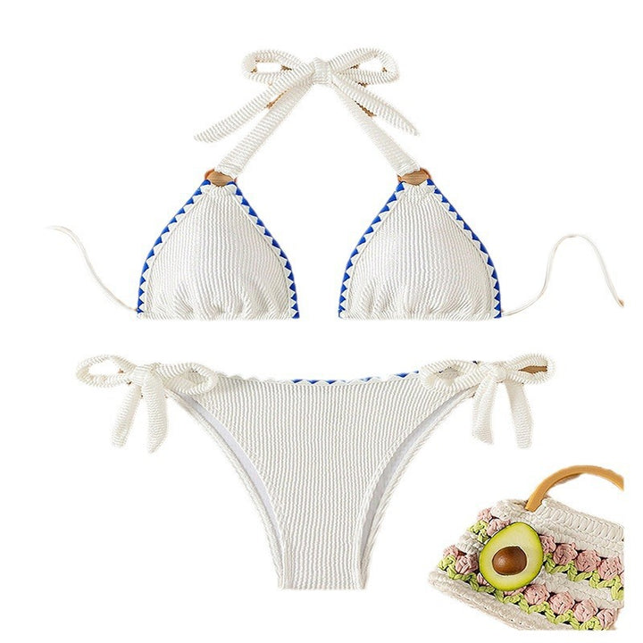 Damen Triangel-Bikini mit elegantem Strukturstoff und verspielten Details Echo Archiv