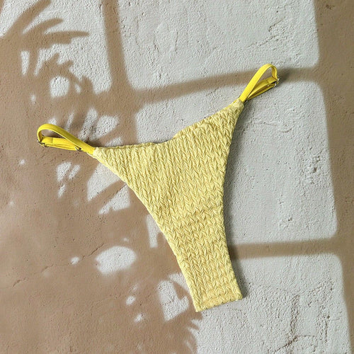 Damen Bikiniunterteil mit modischem Hoher Schnitt und verstellbaren Trägern Echo Archiv