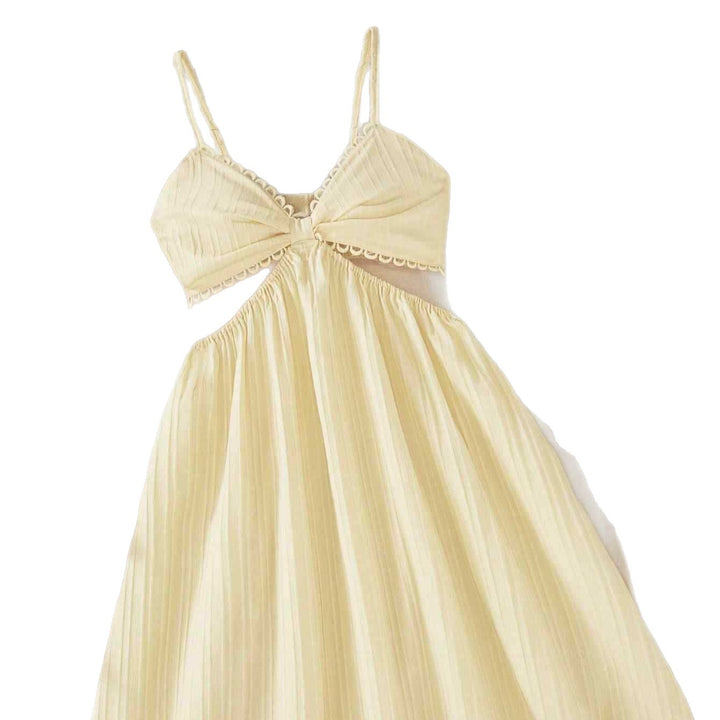 Damen Maxikleid mit zarten Rüschen und verstellbaren Spaghettiträgern Echo Archiv