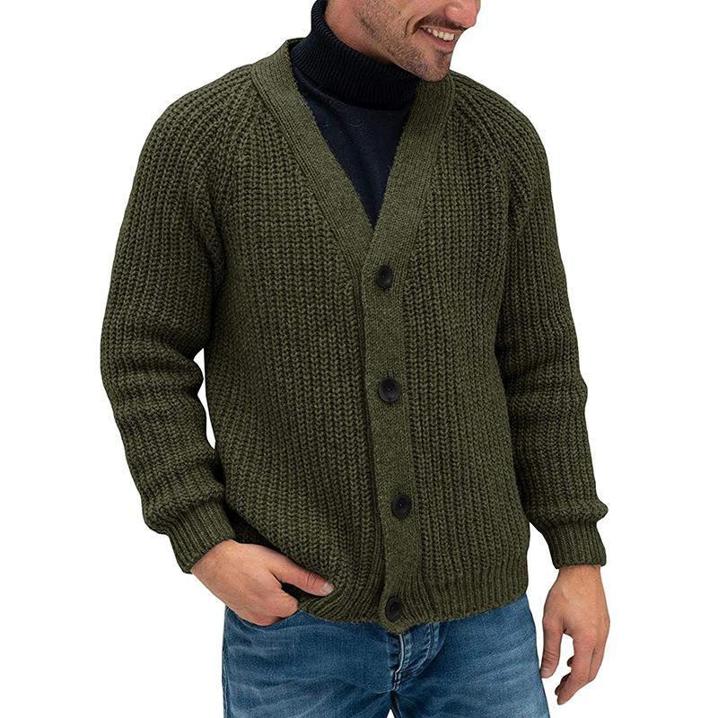 Herren Grobstrickjacke mit Knopfleiste Echoarchiv
