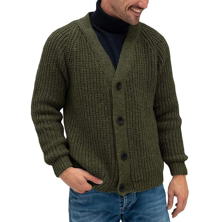 Herren Grobstrickjacke mit Knopfleiste Echoarchiv