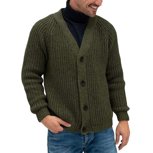 Herren Grobstrickjacke mit Knopfleiste Echoarchiv