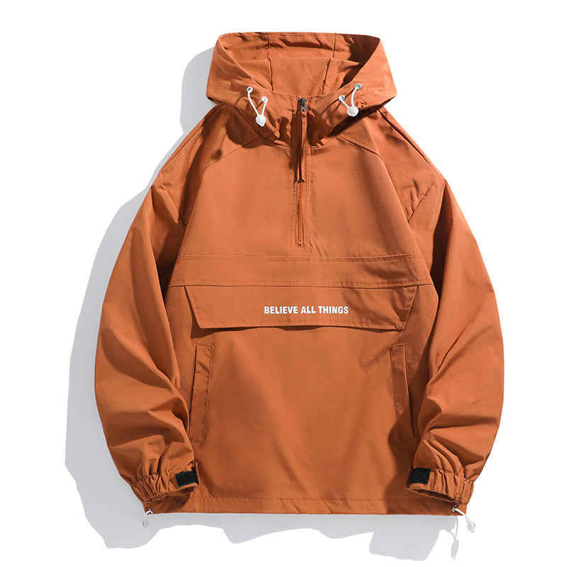 Herren Stylische Outdoorjacke mit hohem Kragen – Taviero