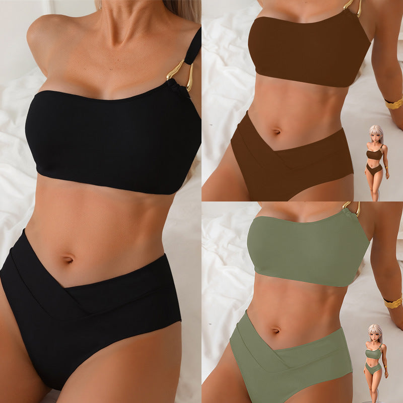 Damen Bikini-Set mit verstellbarem Oberteil und hohem Bund Echo Archiv