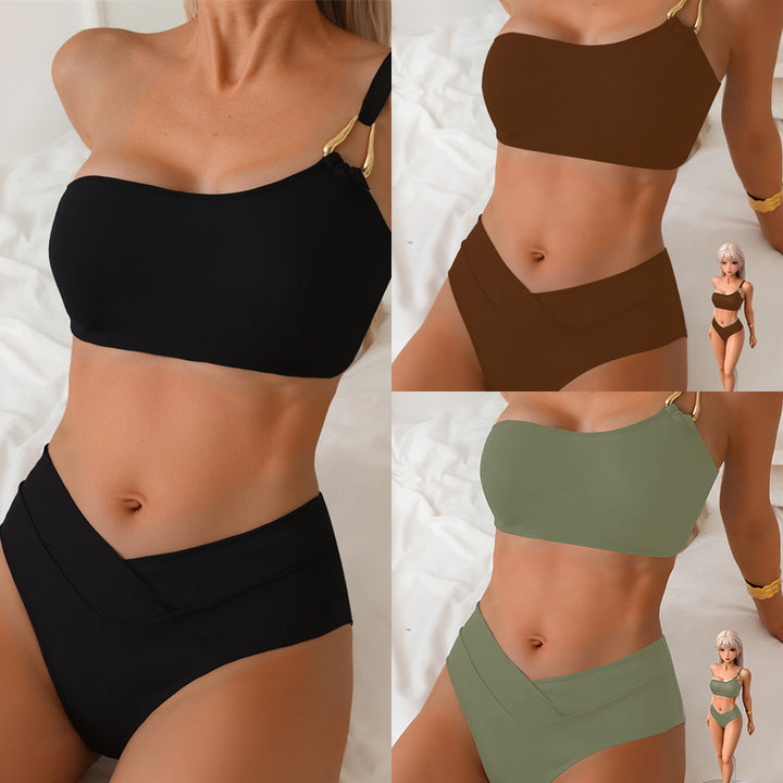 Damen Bikini-Set mit verstellbarem Oberteil und hohem Bund Echo Archiv