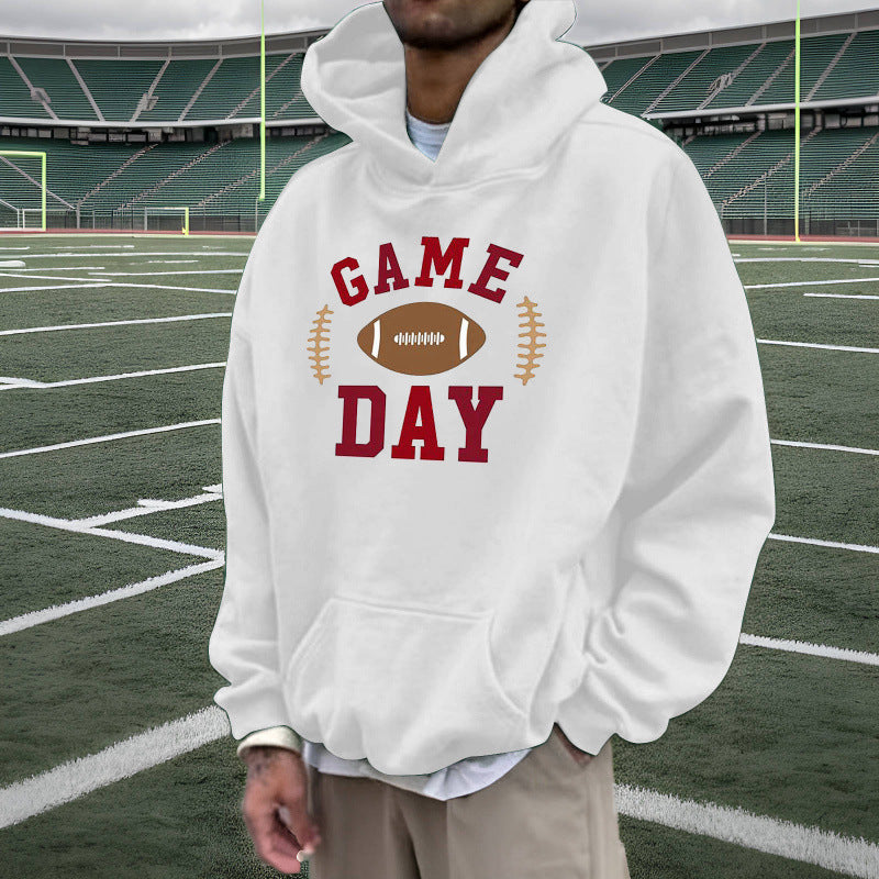 Damen Sportlicher Kapuzenpullover mit Football-Motiv Echoarchiv