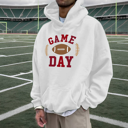 Damen Sportlicher Kapuzenpullover mit Football-Motiv Echoarchiv