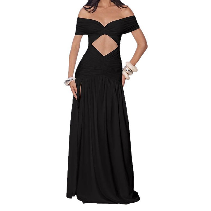 Damen Elegantes Off-Shoulder Maxikleid mit praktischem Cut-Out Echo Archiv