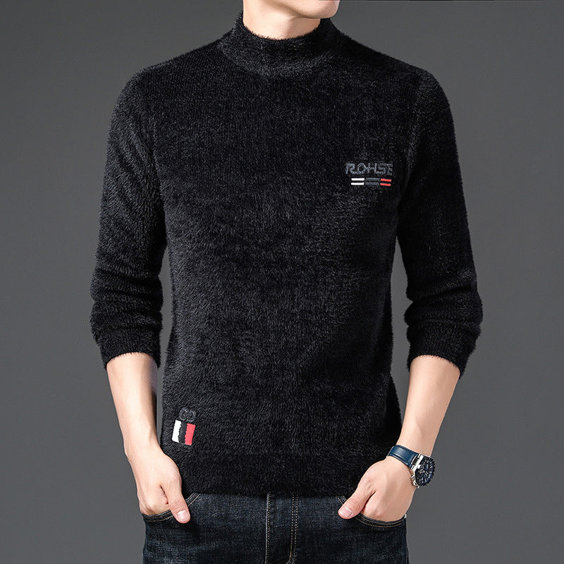 Herren modischer Pullover mit Stehkragen und weichem Material Echoarchiv