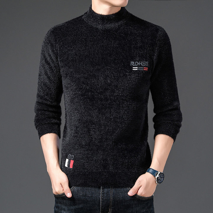 Herren modischer Pullover mit Stehkragen und weichem Material Echoarchiv