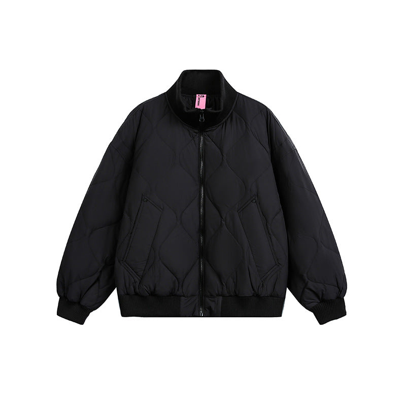 Damen Gesteppte Kurzblousonjacke mit Stehkragen und elastischem Saum Echoarchiv
