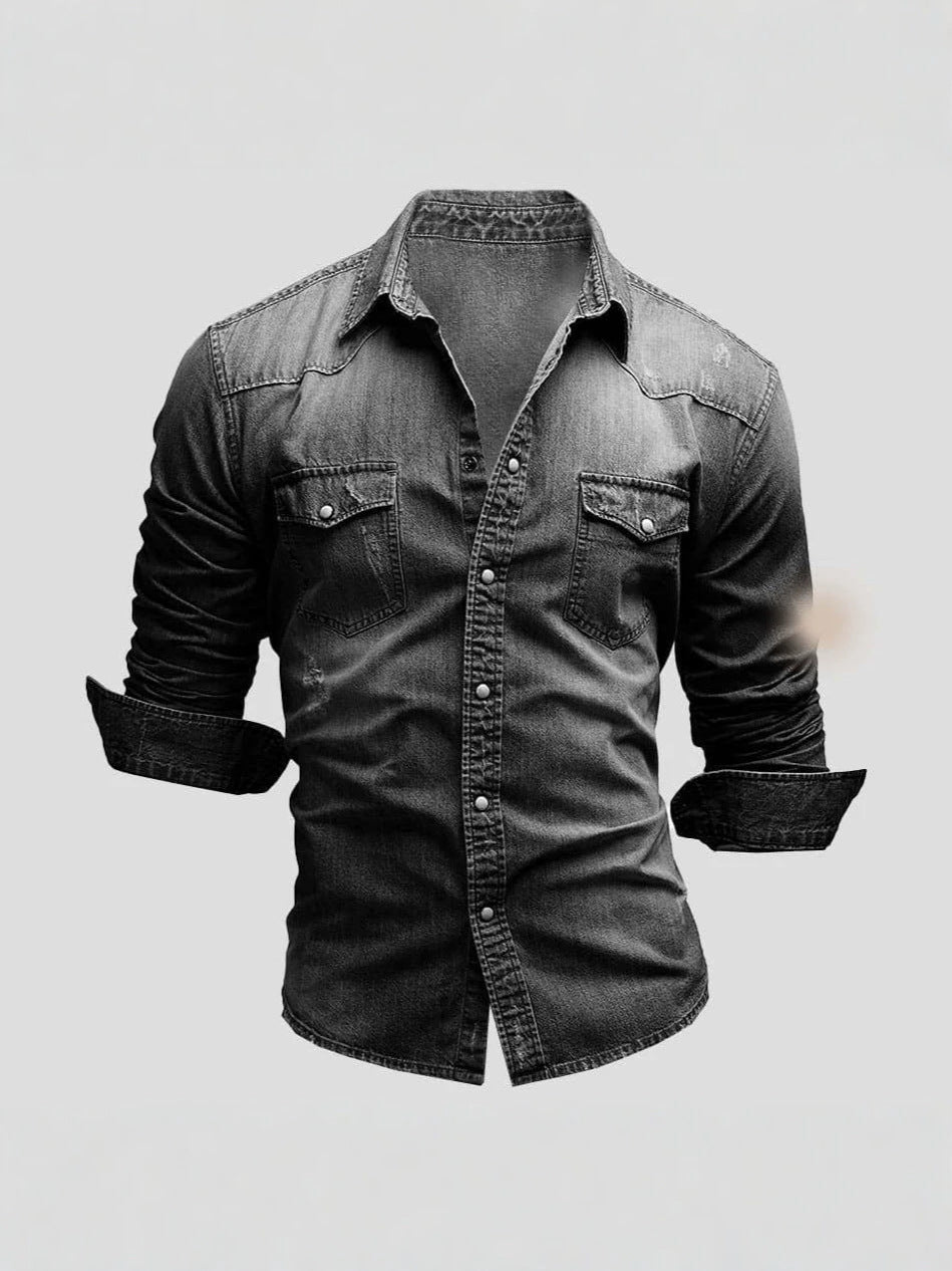 Herren Klassisches Denim Hemd – Arvello