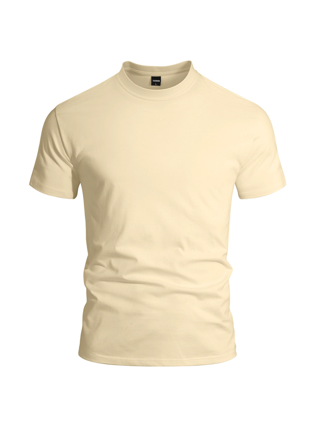 Herren nan eng anliegendes Rundhals-Basicshirt aus Singlejersey mit verstärktem Nackenband Echo Archiv