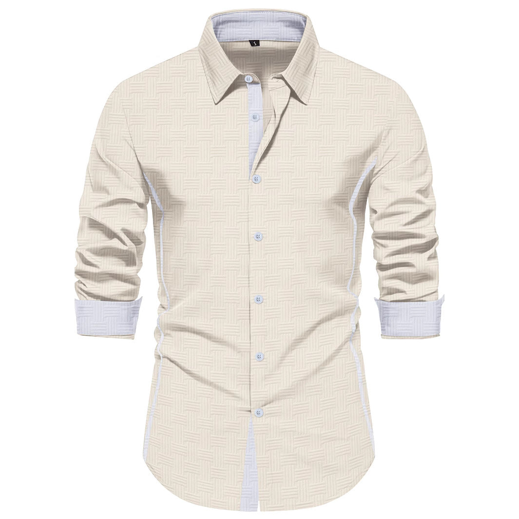 Herren elegantes und modernes Hemd mit strukturiertem Design Echoarchiv