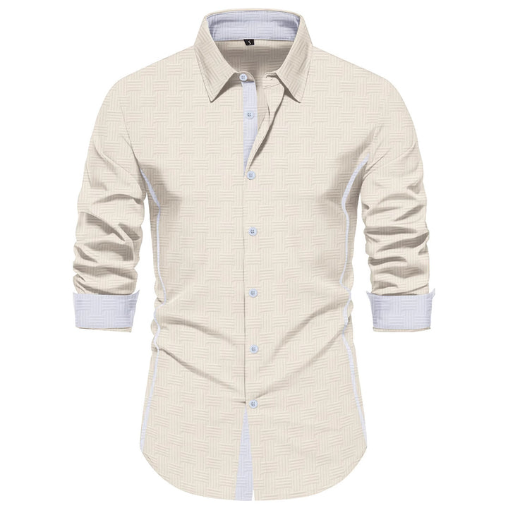 Herren elegantes und modernes Hemd mit strukturiertem Design Echoarchiv