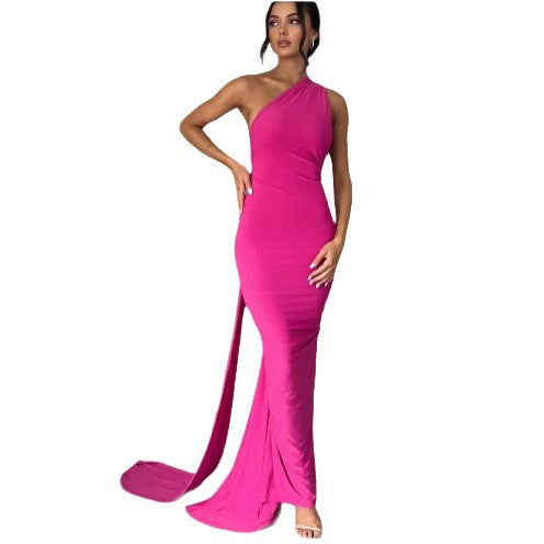 Damen Einseitiges Maxi-Kleid mit elegantem Schnitt und fließendem Saum Echo Archiv