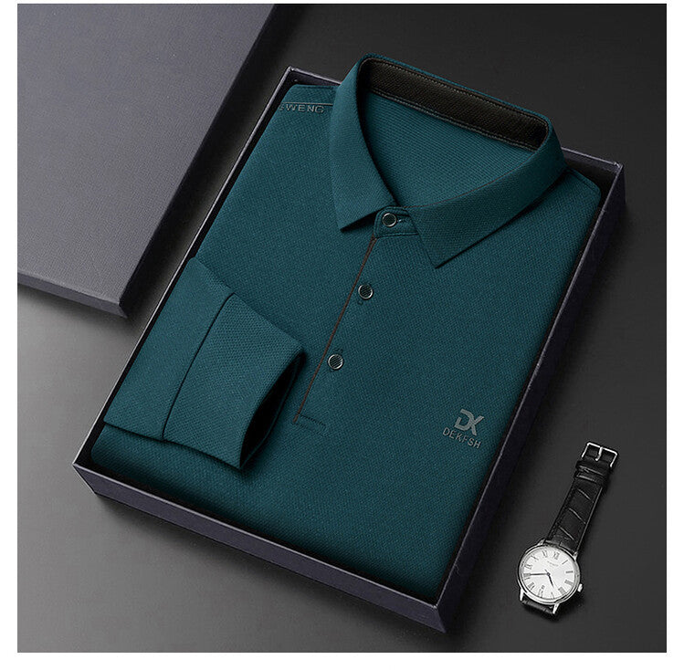 Herren Poloshirt mit hochwertiger Textur und modernem Kragen Echoarchiv