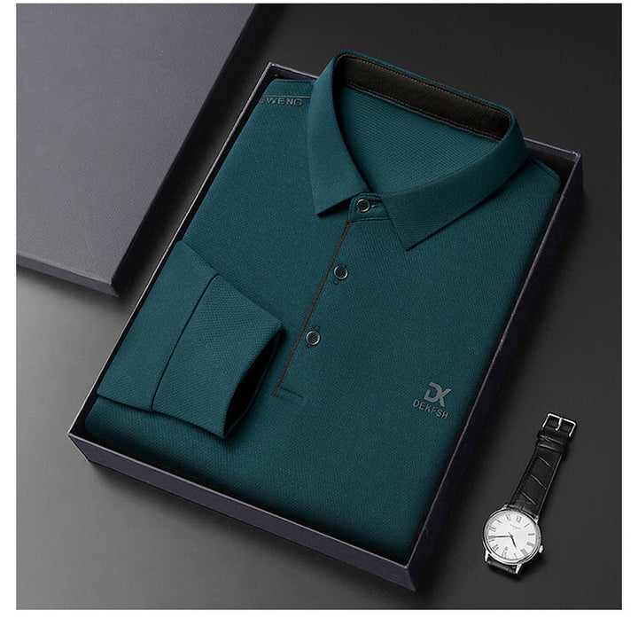 Herren Poloshirt mit hochwertiger Textur und modernem Kragen Echoarchiv