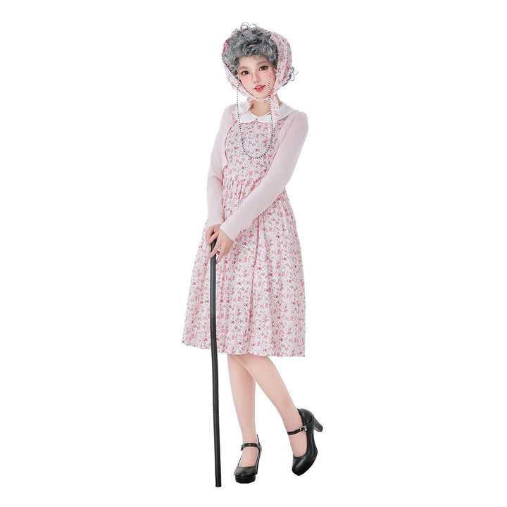 Damen Vintage-blumenmuster Kleid mit schwingendem Rock und eleganten Details Echo Archiv