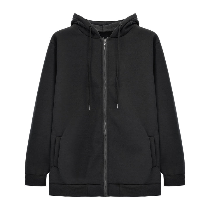 Damen nan lässige Zip-Hoodie-Jacke im Boxy-Cut mit überschnittener Schulter, verdecktem Tunnelzug und großen Kängurutaschen Echo Archiv