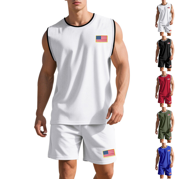 Herren Sportanzug mit ärmellosem Oberteil und Shorts Echoarchiv