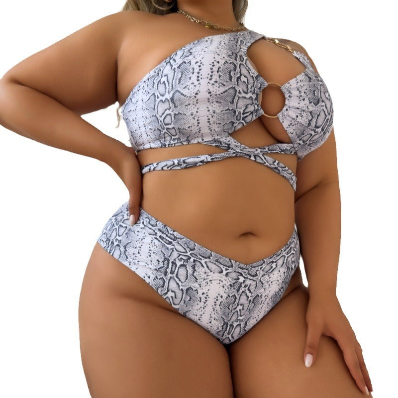 Damen Asymmetrisches Cut-Out Bikini-Set Echo Archiv