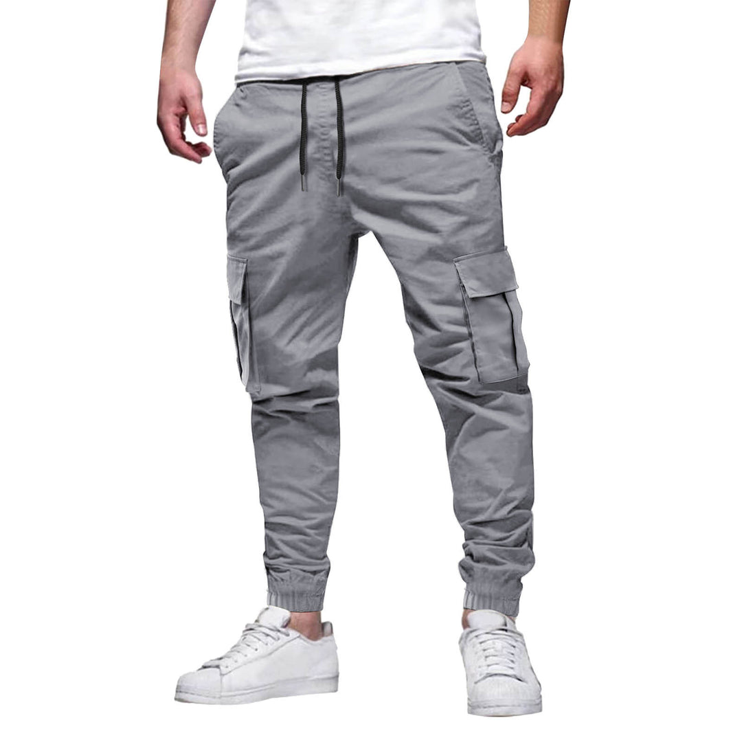 Herren lässige Cargo-Hose mit elastischem Bund und funktionalen Seitentaschen Echoarchiv