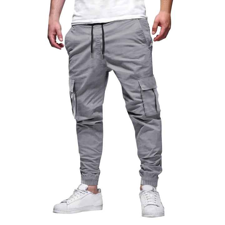 Herren lässige Cargo-Hose mit elastischem Bund und funktionalen Seitentaschen Echoarchiv