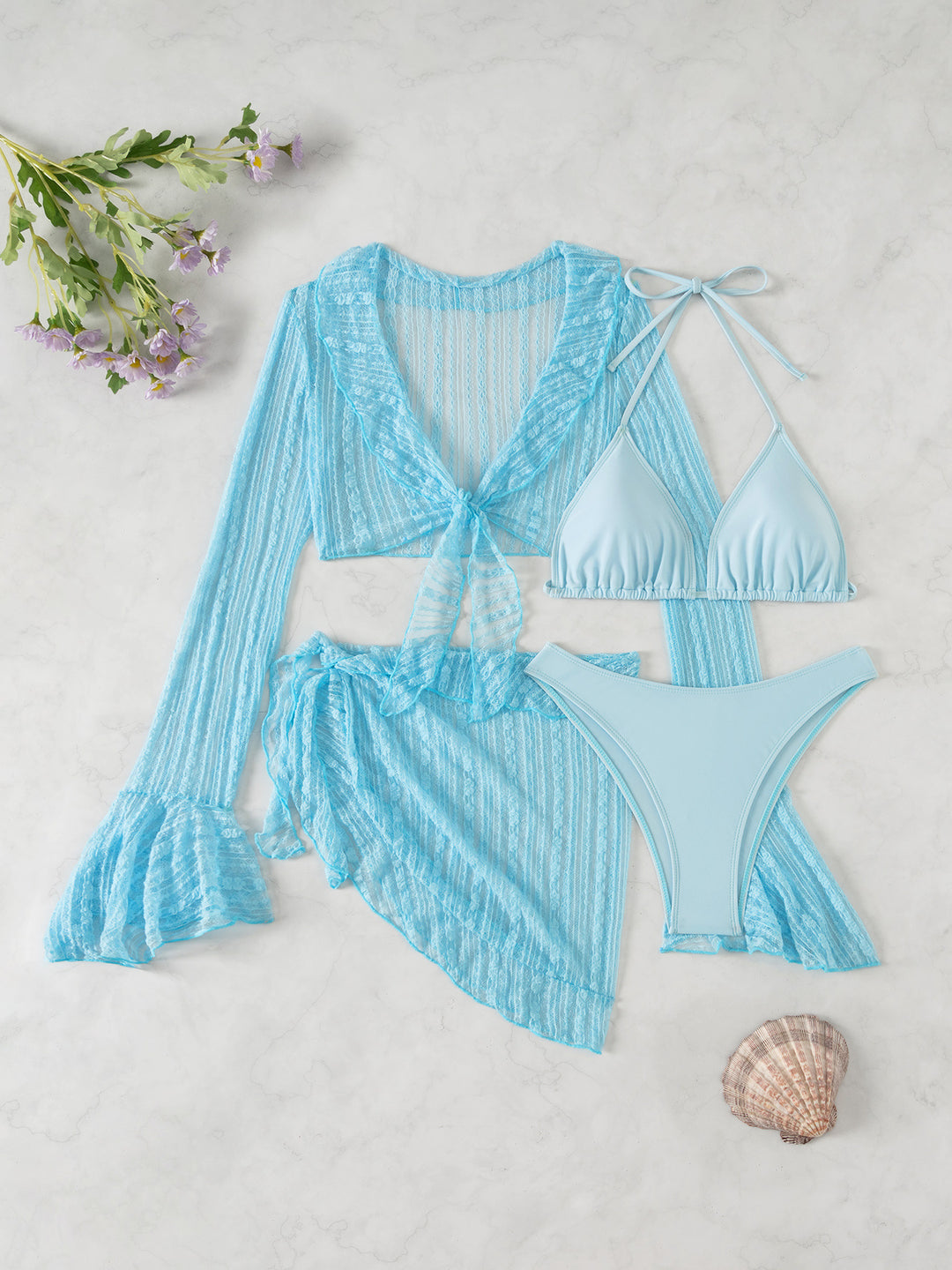 Damen Bikiniset mit länglichem Cardigan Echo Archiv