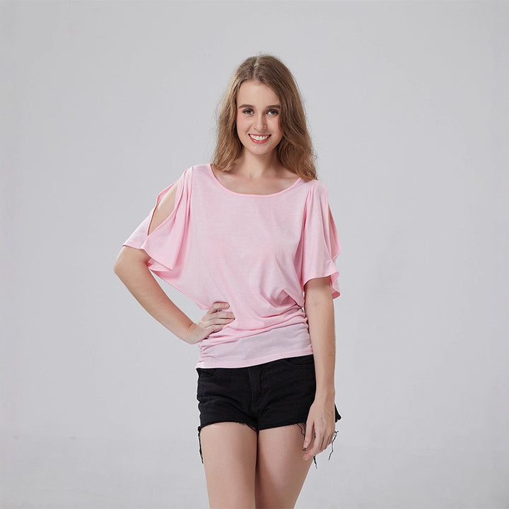 Damen lässiges Oversized-T-Shirt mit raffinierten Rüschendetails Echo Archiv