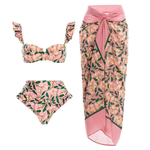 Damen Bikiniset mit verspielten Rüschendetails Echo Archiv