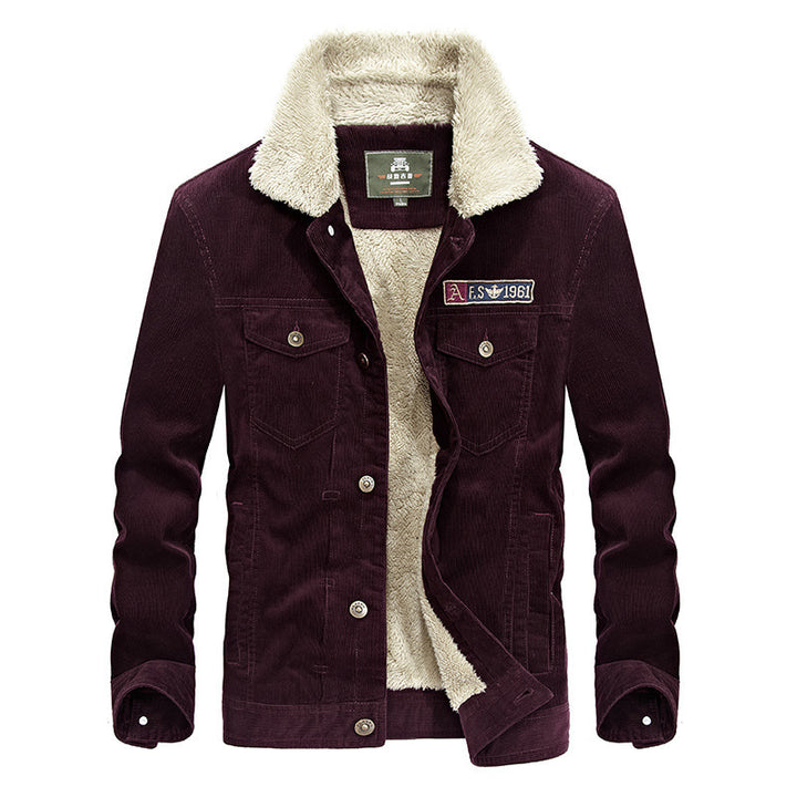 Herren Trucker-Cordjacke mit Teddyfutter und aufgesetzten Brusttaschen Echo Archiv