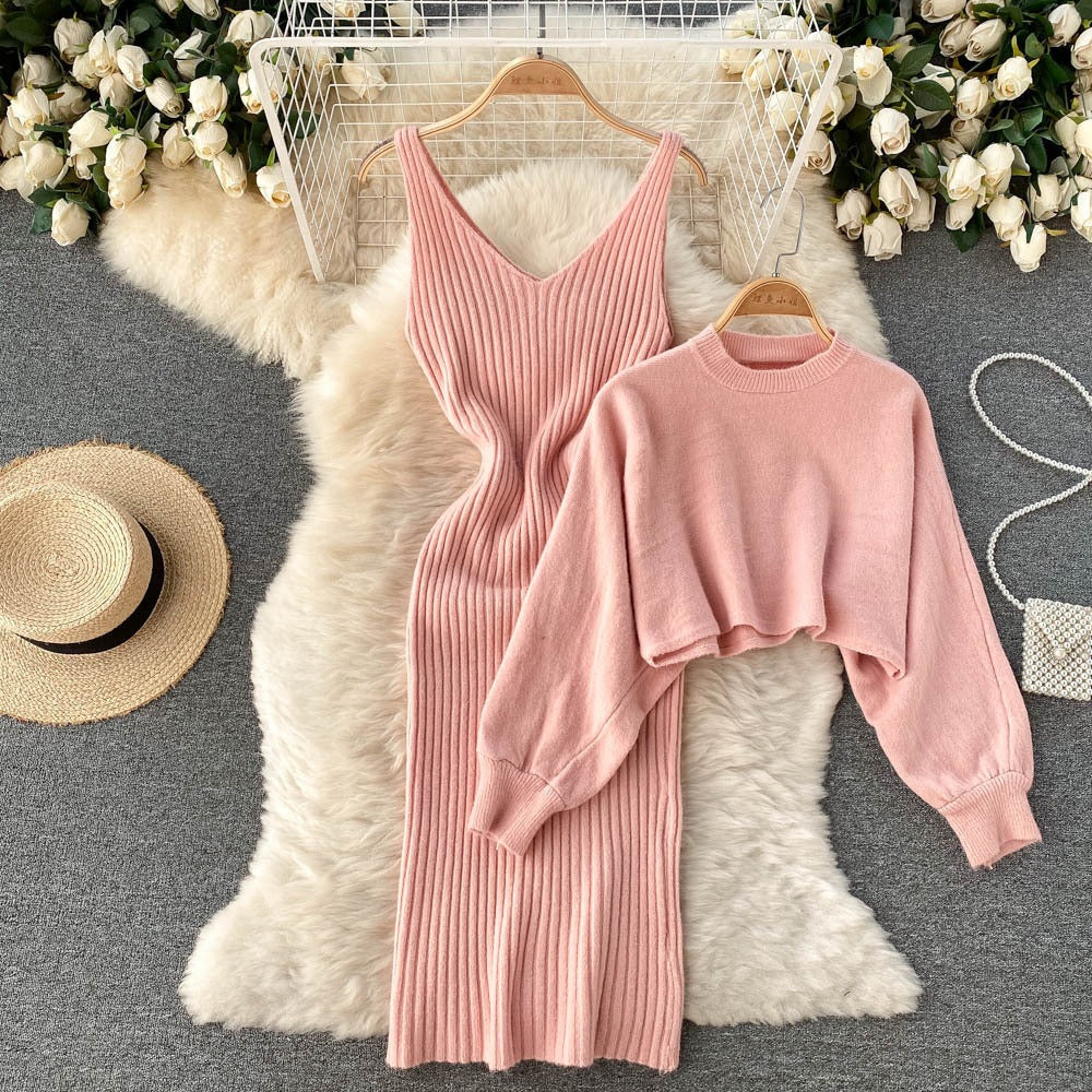 Damen Strickensemble mit Rippdetails Echo Archiv