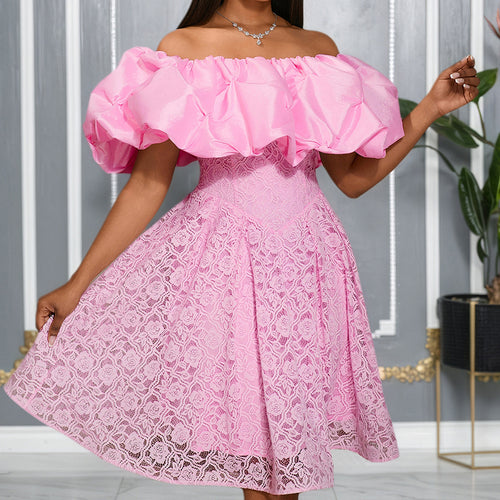 Damen Cocktailkleid mit voluminösem Rüschensaum Echo Archiv
