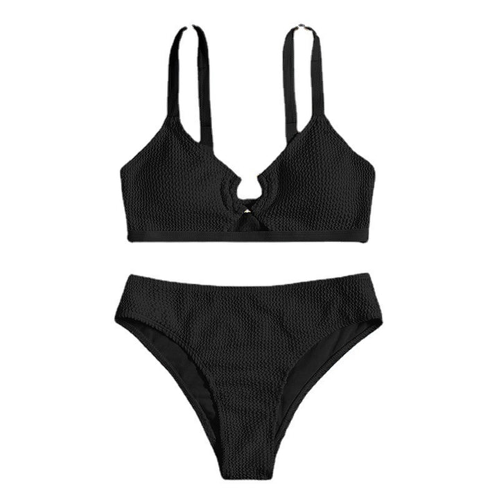 Damen Hoch tailliertes Bikini-Set mit kleinem Cut-Out Echo Archiv