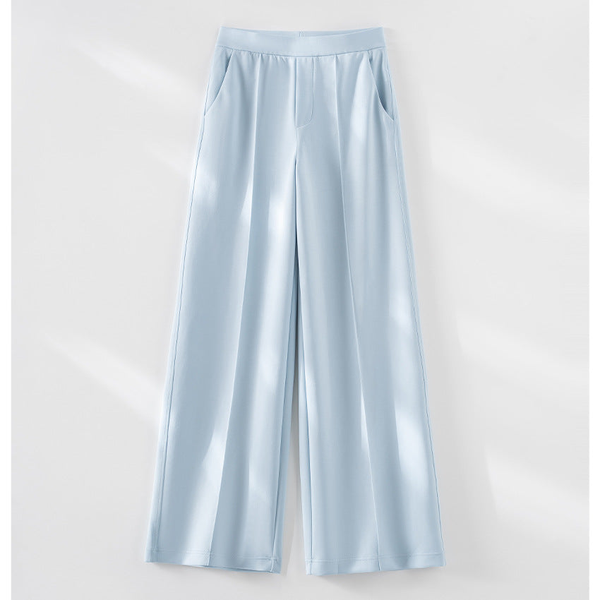 Damen Weite Palazzo-Hose aus Ponte-Jersey mit elastischem Komfortbund und Bügelfalte Echoarchiv