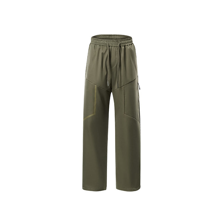 Herren Atmungsaktive Softshell-Cargo-Hose mit Tunnelzugbund, Zipper-Seitentasche und geradem Schnitt Echo Archiv