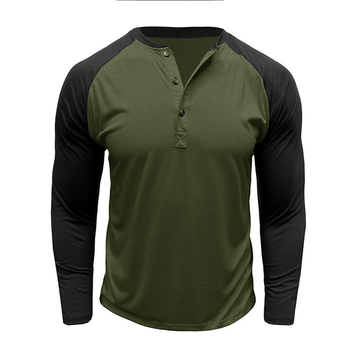 Herren Langarmshirt mit Henley-Ausschnitt Echoarchiv