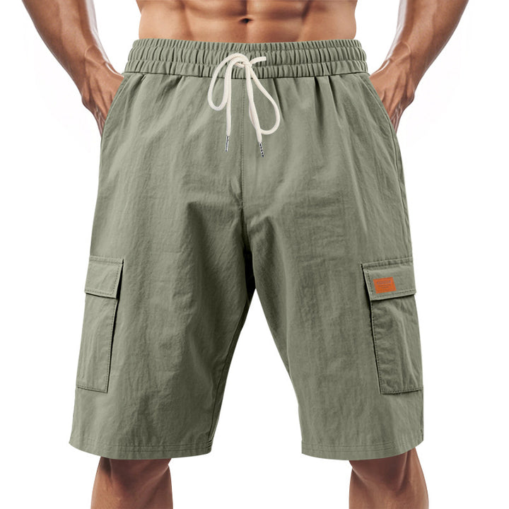 Herren praktische Cargo-Shorts mit elastischem Bund und seitlichen Taschen Echoarchiv