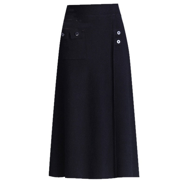 Damen Eleganter Maxirock mit praktischen Taschen und Knopfdetails Echo Archiv