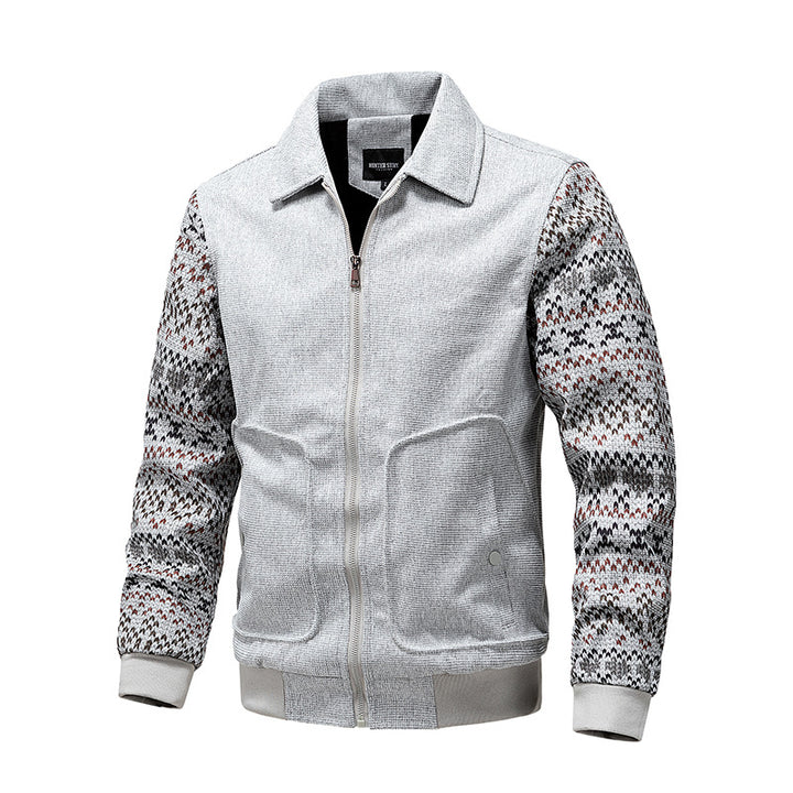 Herren Strickblouson mit Reißverschluss und Norwegerärmeln Echoarchiv