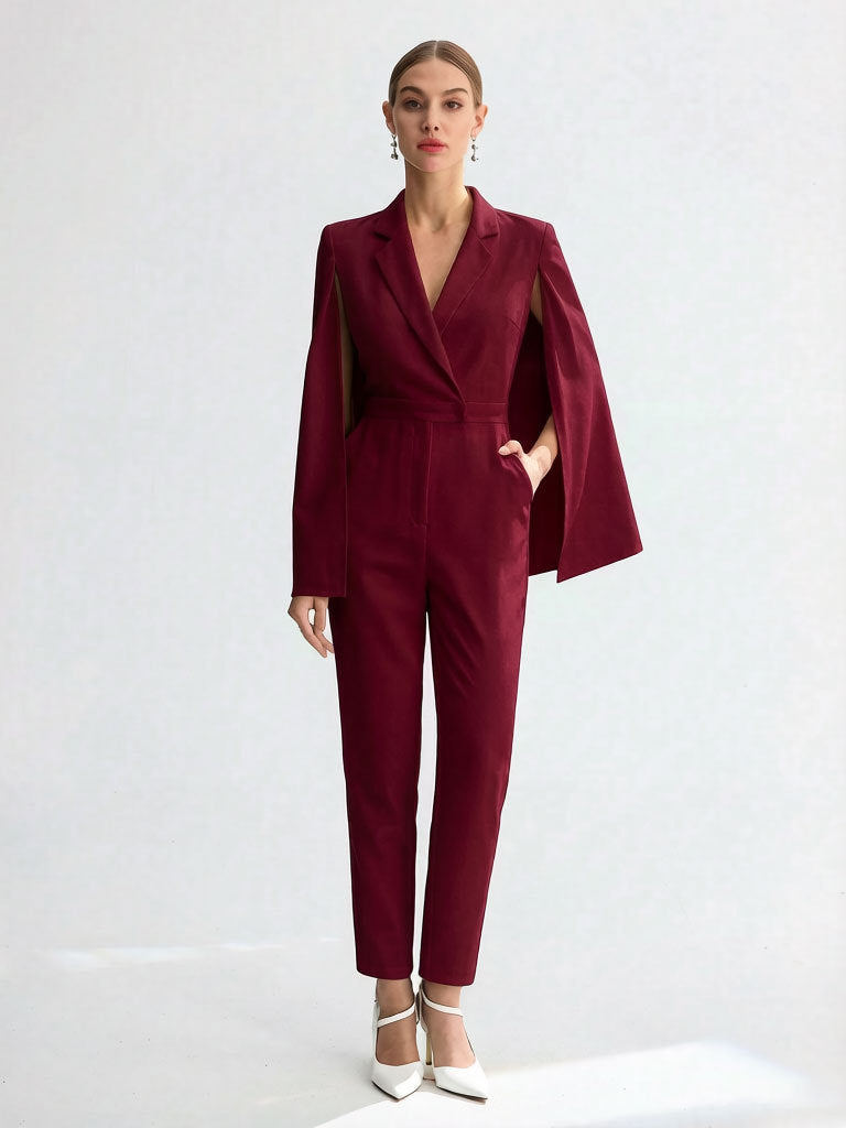 Damen Eleganter Jumpsuit mit Cape-Detail Echo Archiv