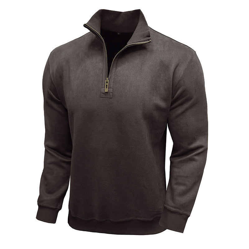 Herren Stepp-Pullover mit Halbreißverschluss Echoarchiv