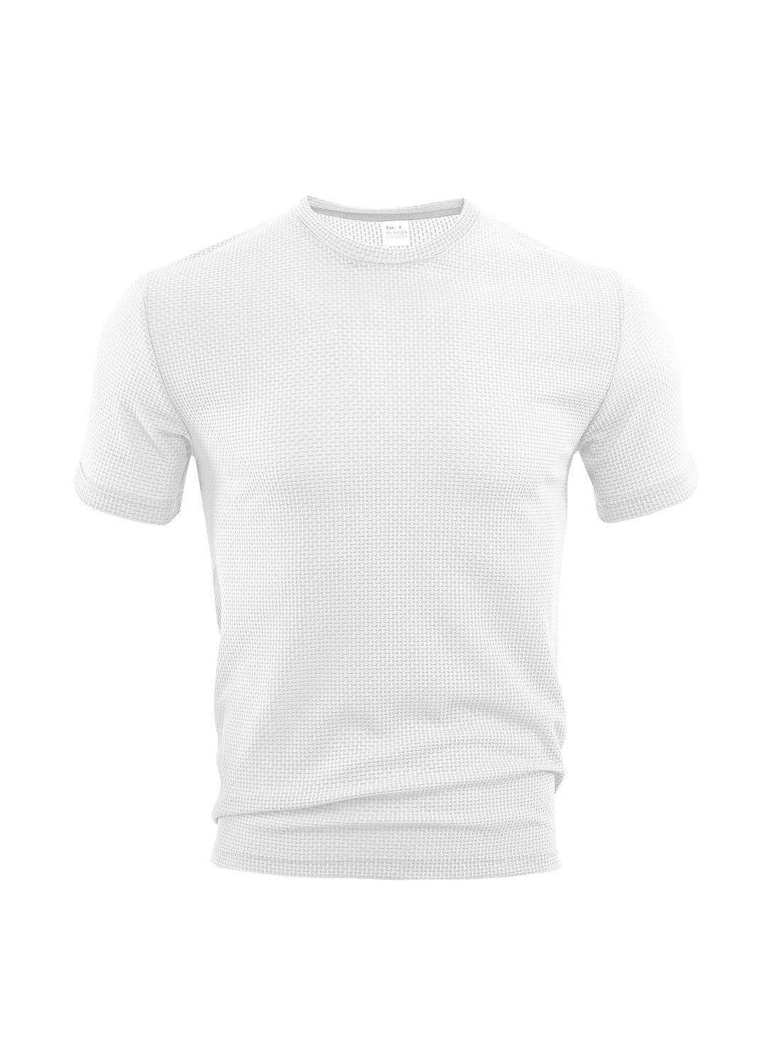 Herren funktionales Kurzarmshirt mit strukturiertem Material – Marzano