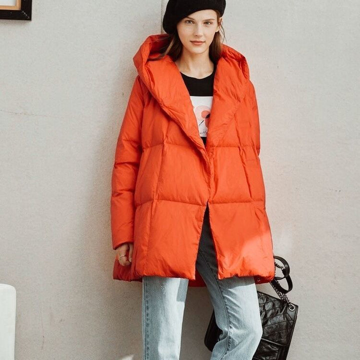 Damen Modische Oversized Daunenjacke Echoarchiv