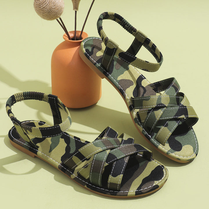 Damen Geflochtene Riemen‑Sandaletten mit elastischem Fersenriemen – Sorelia