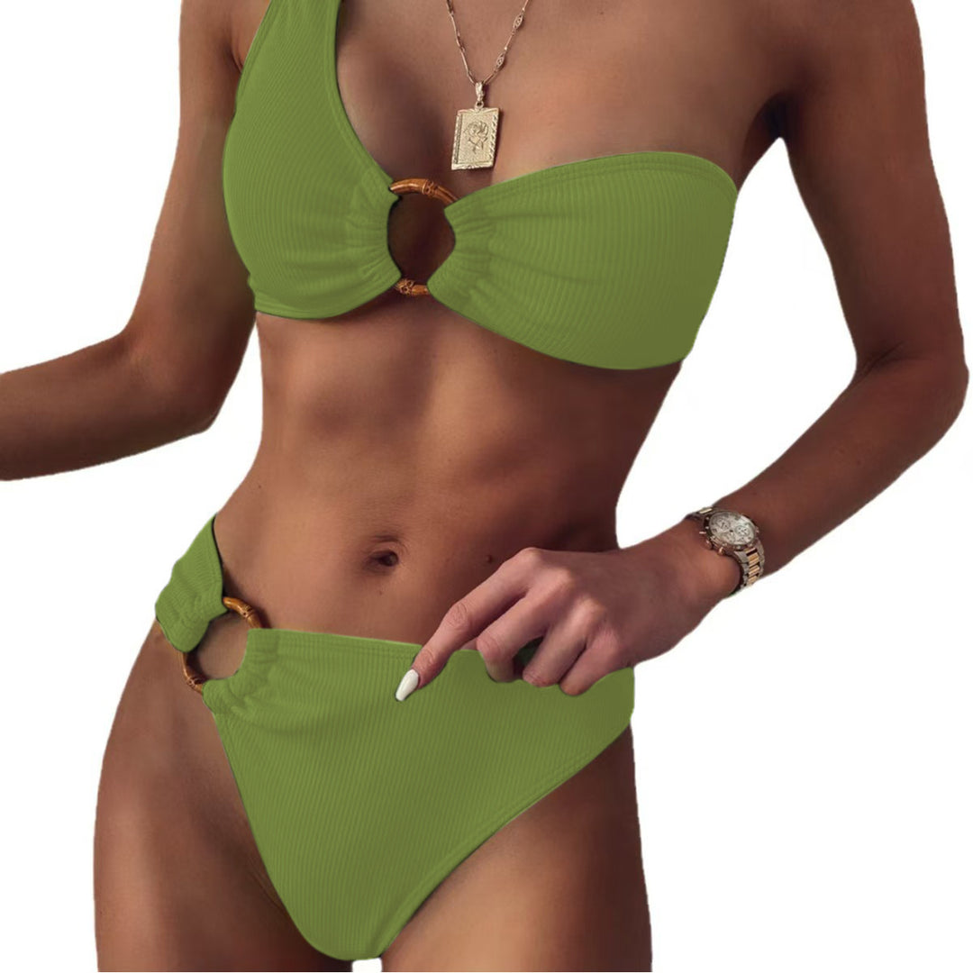 Damen Stilvoller Triangel-Bikini mit goldenen Details Echo Archiv